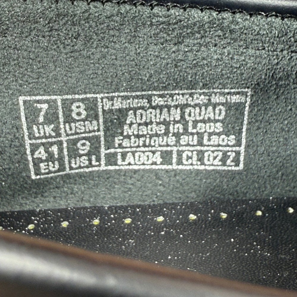 Dr Martens Women's Adrian Quad Black Leather Platform‎ Loafer Shoes size 9 - Picture 12 of 16